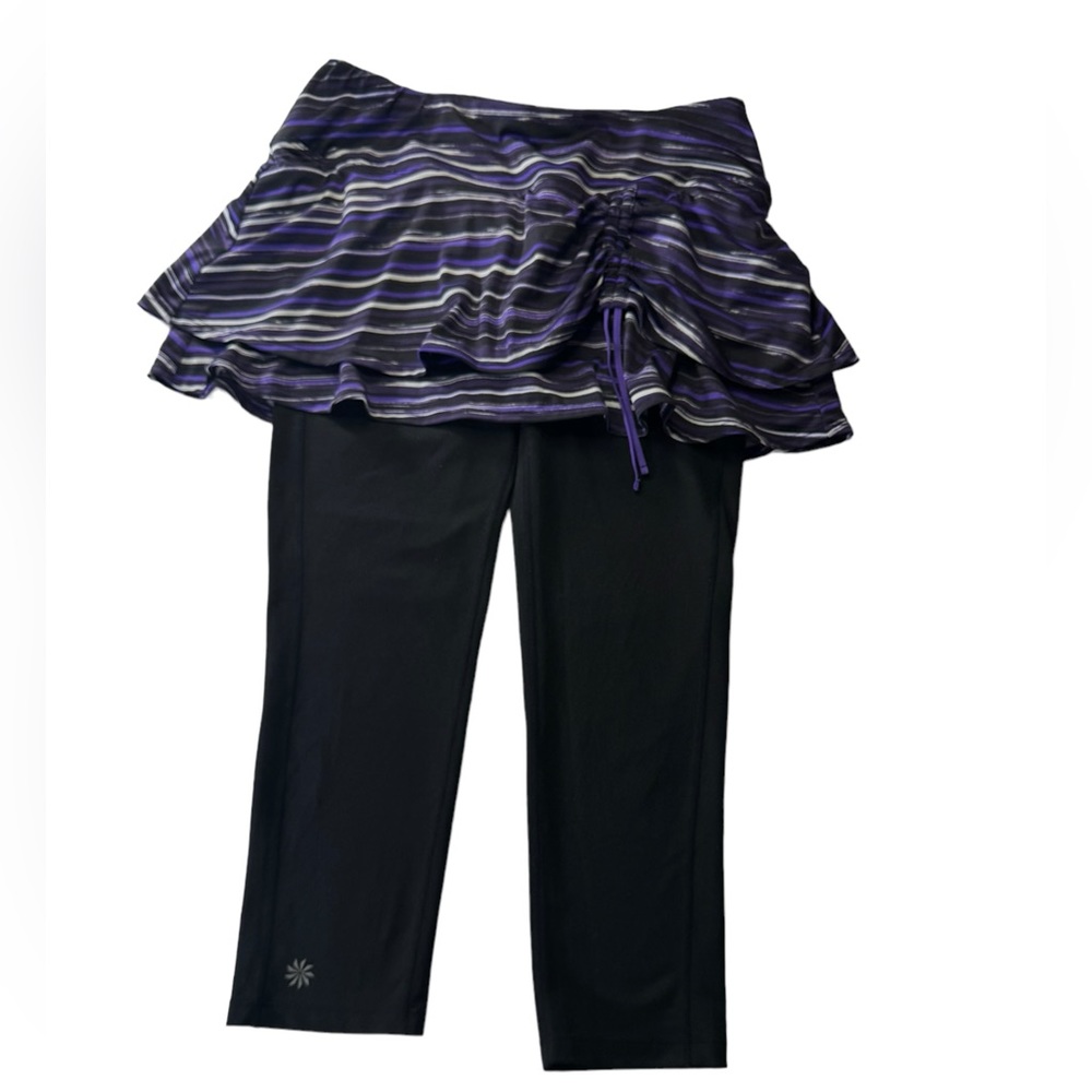 Athleta Painted Cuteness 2-in-1 Capri Skirt Nightshade Purple Small